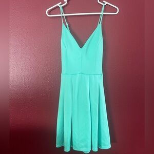 Mint/aqua spaghetti strap cocktail dress